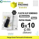 PLASTIK KLIP PUTIH 6x10cm ZIPLOCK BAG KEMASAN AKSESORIS DELKOCHOICE