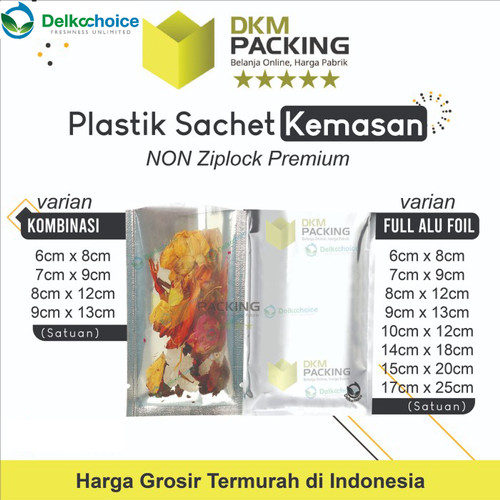 PLASTIK SACHET BAG FULL & TRANSMETZ CLEARMETZ KEMASAN SASET FOIL