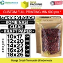 Standing Pouch Clear Kraft Paper Ziplock Kombinasi Kemasan Makanan