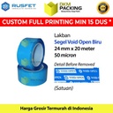 LAKBAN SECURITY OPEN SEGEL VOID TAPE SELOTIP ISOLASI RUSFET / SATUAN