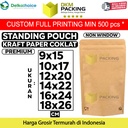 PLASTIK KLIP KRAFT PAPER NON WINDOW STANDING POUCH DELKOCHOICE MURAH