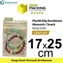 Plastik Klip 17x25cm ZIPLOCK BAG GOLD Kemasan Aksesoris DELKOCHOICE