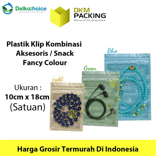 Plastik Klip 10x18cm ZIPLOCK BAG Kemasan Aksesoris DELKOCHOICE MURAH