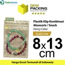Plastik Klip 8x13cm ZIPLOCK BAG GOLD Kemasan Aksesoris DELKOCHOICE