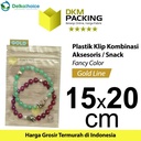 Plastik Klip 15x20cm ZIPLOCK BAG GOLD Kemasan Aksesoris DELKOCHOICE