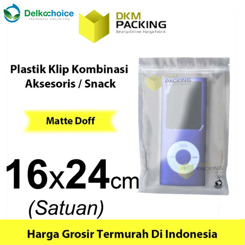 Plastik Klip 16x24cm ZIPLOCK BAG MATTE Kemasan Aksesoris DELKOCHOICE