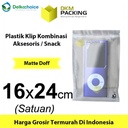 Plastik Klip 16x24cm ZIPLOCK BAG MATTE Kemasan Aksesoris DELKOCHOICE