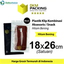Plastik Klip 18x26cm ZIPLOCK BAG BLACK Kemasan Aksesoris DELKOCHOICE