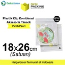Plastik Klip 18x26cm ZIPLOCK BAG WHITE Kemasan Aksesoris DELKOCHOICE