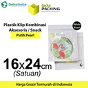 Plastik Klip 16x24cm ZIPLOCK BAG WHITE Kemasan Aksesoris DELKOCHOICE