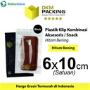 Plastik Klip 6x10cm ZIPLOCK BAG BLACK Kemasan Aksesoris DELKOCHOICE