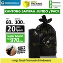 KANTONG PLASTIK SAMPAH 60x100cm TRASH BAG HITAM JUMBO PACK