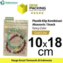 Plastik Klip ZIPLOCK Bag 10 x 18cm GOLD Kemasan Aksesoris DELKOCHOICE
