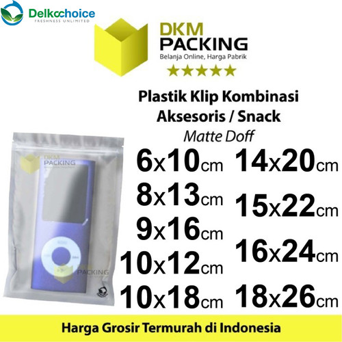 Plastik Klip ZIPLOCK Bag MATTE DOFF Kemasan Aksesoris DELKOCHOICE