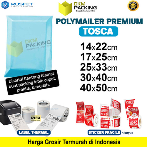 Polymailer TOSCA Amplop Plastik Packing Olshop PREMIUM MURAH/ SATUAN