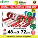 Lakban FRAGILE 48mm PREMIUM Plakban Isolasi TERMURAH / DUS KARGO