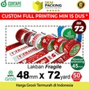 Lakban FRAGILE 48mm PREMIUM Plakban Isolasi TERMURAH OJOL /DUS