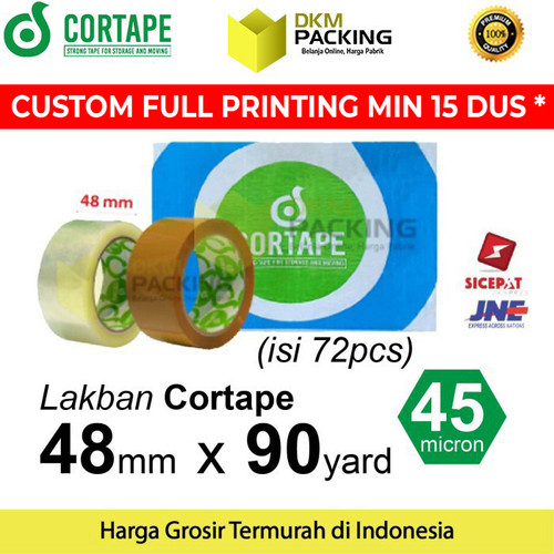 Lakban 48mm x 90yard CORTAPE PREMIUM Plakban Isolasi TERMURAH / DUS