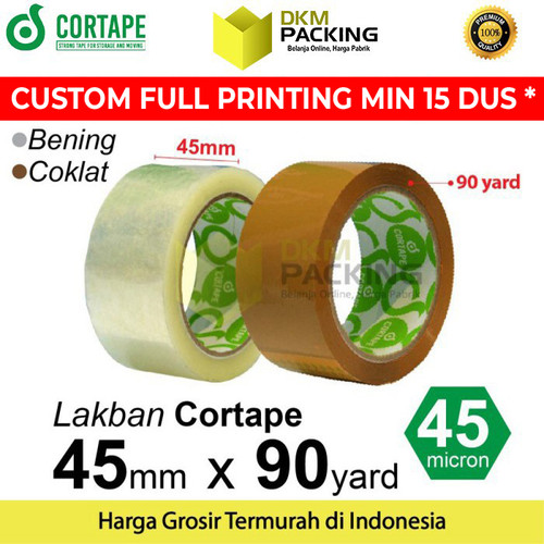 Lakban 45mm x 90yard Plakban Isolasi CORTAPE PREMIUM TERMURAH / SATUAN