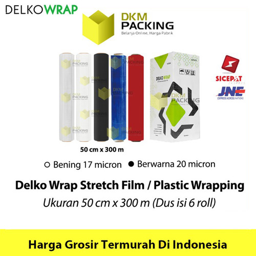 Plastik Wrapping Stretch Film 50cm x 300m DELKOWRAP /DUS