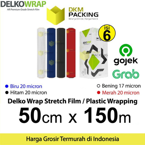 Plastik Wrapping Stretch Film 50cm x 150m DELKOWRAP OJOL DUS