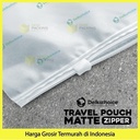 Plastik Traveling Pouch Matte POLOS Zipper Storage Organizer Bag
