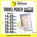 Plastik Traveling Pouch Matte 30x40 POLOS Zipper Storage Organizer Bag