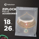 PLASTIK KLIP MATTE 18x26cm ZIPLOCK BAG KEMASAN AKSESORIS DELKOCHOICE
