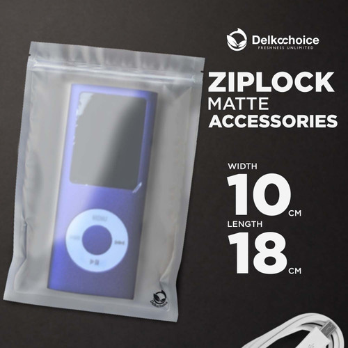 PLASTIK KLIP MATTE 10x18cm ZIPLOCK BAG KEMASAN AKSESORIS DELKOCHOICE