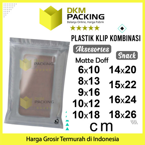 PLASTIK KLIP MATTE 10x12cm ZIPLOCK BAG KEMASAN AKSESORIS DELKOCHOICE