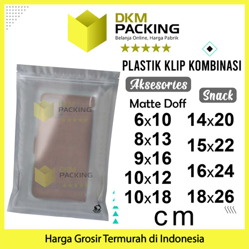 PLASTIK KLIP MATTE 9x16cm ZIPLOCK BAG KEMASAN AKSESORIS DELKOCHOICE