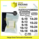 PLASTIK KLIP BLACK 10x12cm ZIPLOCK BAG KEMASAN AKSESORIS DELKOCHOICE