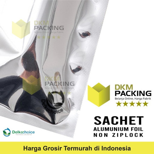 PLASTIK SACHET BAG 8X12CM KEMASAN SASET ALU FULLMETZ FOIL DELKOCHOICE