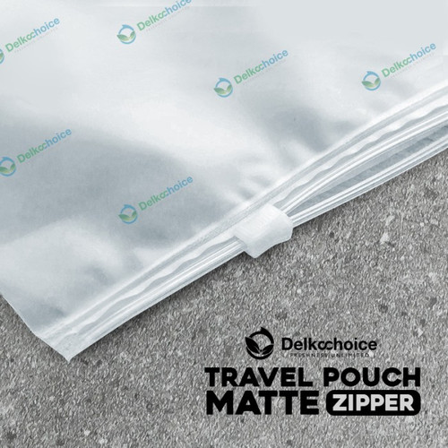 Plastik Traveling Pouch 14x20 Matte Zipper Storage Organizer Bag Polos