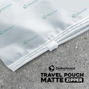 Plastik Traveling Pouch 14x20 Matte Zipper Storage Organizer Bag Polos