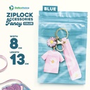 Plastik Klip ZIPLOCK Bag 8x13cm BLUE Kemasan Aksesoris DELKOCHOICE
