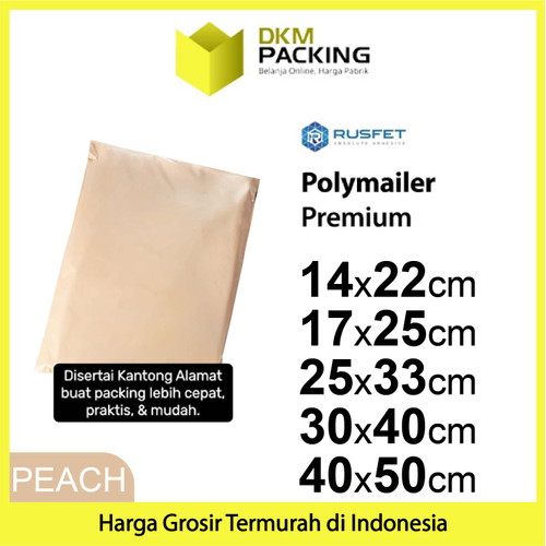Polymailer PEACH 14x22cm Amplop Plastik Packing Olshop PREMIUM/ SATUAN