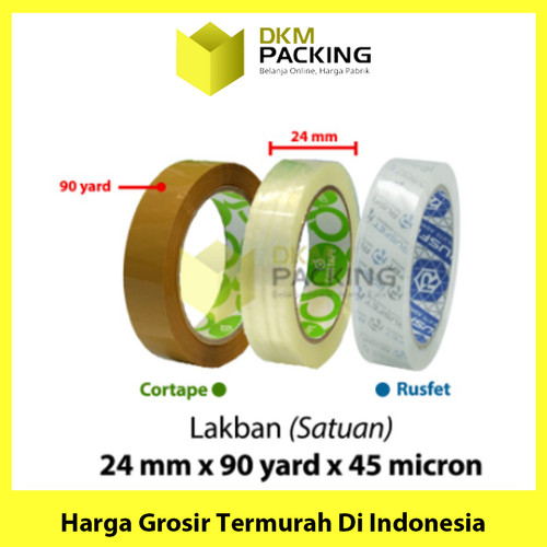 Lakban 24mmx90yard Plakban Isolasi OPP TAPE TERMURAH / SATUAN