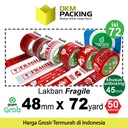 Lakban FRAGILE 48mm PREMIUM Plakban Isolasi TERMURAH OJOL /DUS
