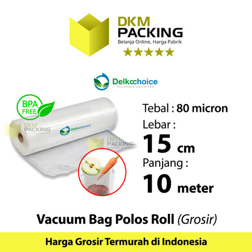 Plastik Vacuum POLOS ROLL 10Meter Vakum Sealer Makanan DELKOCHOICE