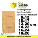 PLASTIK KLIP 18x26cm KRAFT PAPER NON WINDOW STANDING POUCH DELKOCHOICE