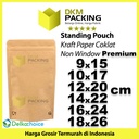 STANDING POUCH 18x26cm KRAFT PAPER NON WINDOW PLASTIK KLIP DELKOCHOICE