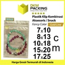 Plastik Klip 17x25cm ZIPLOCK BAG GOLD Kemasan Aksesoris DELKOCHOICE