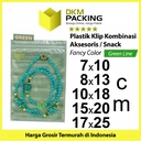 Plastik Klip 15x20cm ZIPLOCK BAG GREEN Kemasan Aksesoris DELKOCHOICE