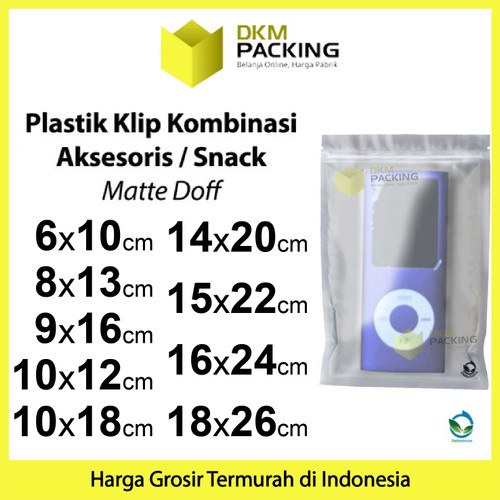 Plastik Klip 6x10cm ZIPLOCK BAG MATTE Kemasan Aksesoris DELKOCHOICE