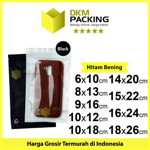 Plastik Klip 6x10cm ZIPLOCK BAG BLACK Kemasan Aksesoris DELKOCHOICE