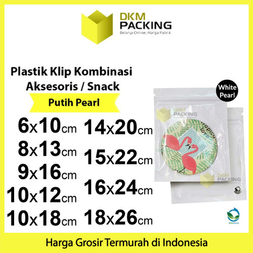 Plastik Klip 10x12cm ZIPLOCK BAG WHITE Kemasan Aksesoris DELKOCHOICE