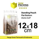 Standing Pouch 12x18cm Flat Bottom Matte Plastik Kemasan DELKOCHOICE