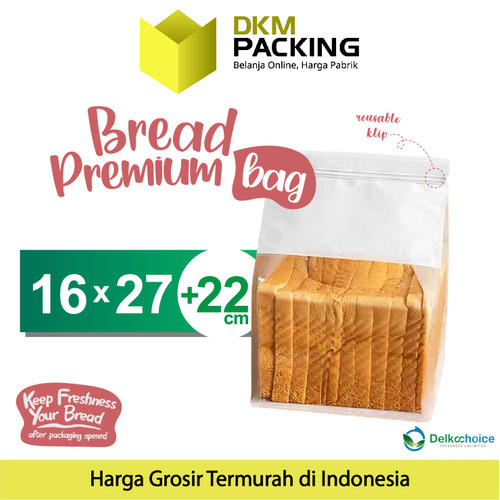 PLASTIK KLIP BUNGKUS ROTI DELKOCHOICE BREAD PREMIUM BAG / TERMURAH