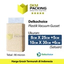 Plastik STANDING VACUUM BAG GUSSET 10x30 +6cm NYLON DELKOCHOICE SATUAN